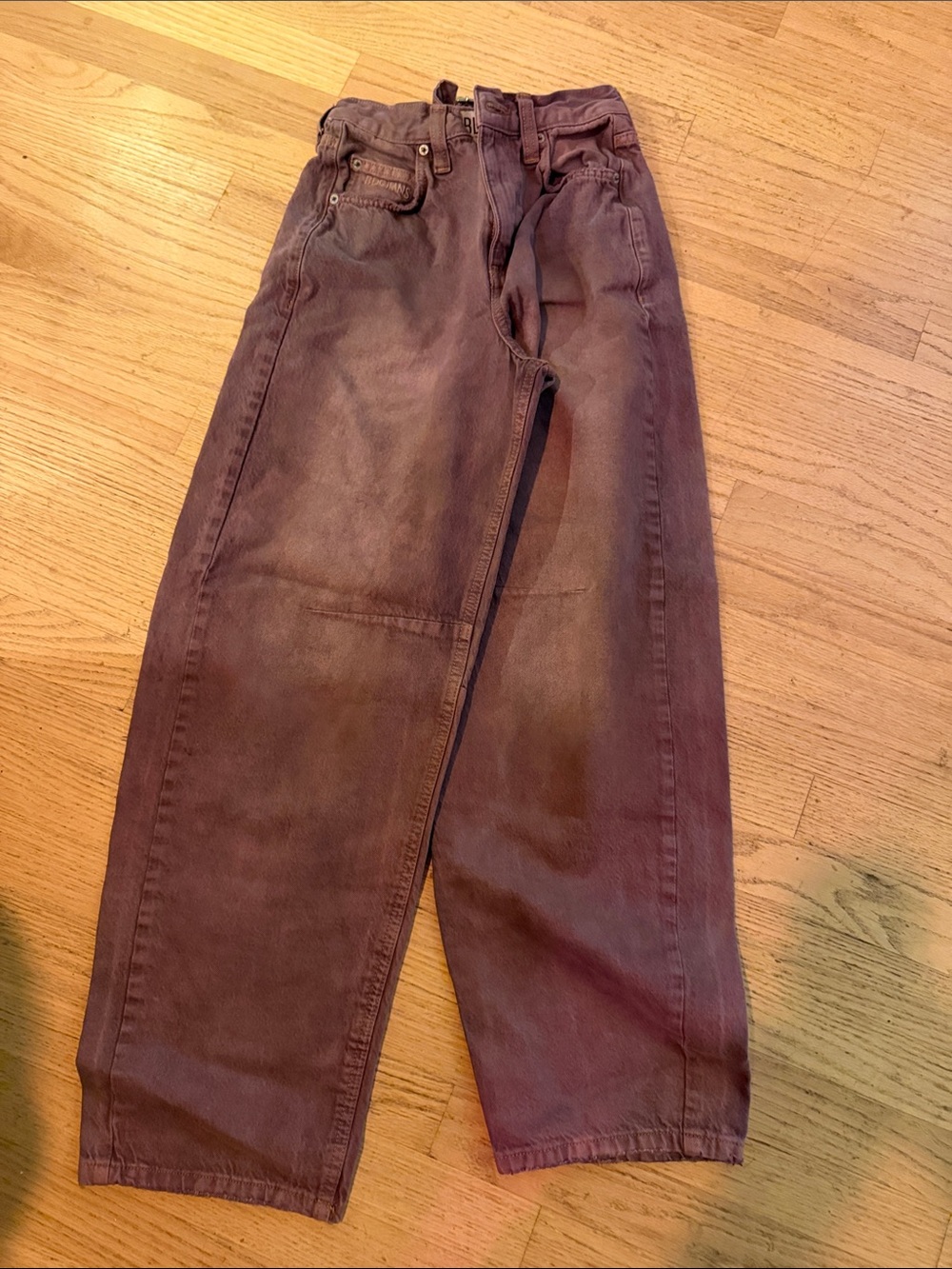 BDG Wide-Leg High-Rise Jeans in Dusty Rose